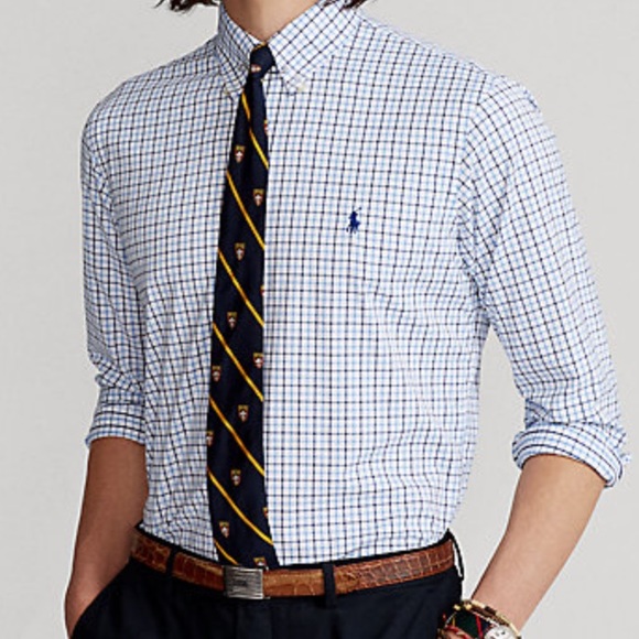 Polo Ralph Lauren Classic Fit Tattersall Performance Shirt Size 14-16 - Picture 2 of 6